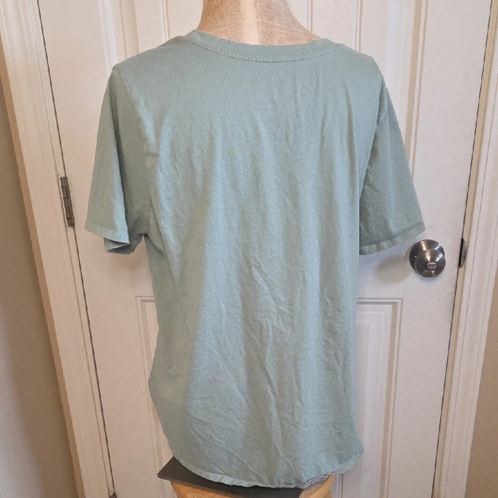 Zodiac Yin Yang Rhinestone Believe Dream 100% Cotton Light Green Tshirt - Picture 2 of 6